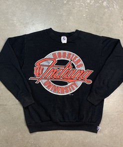Vintage 90s University of Indiana Hoosiers Crewneck Sweatshirt for Football Fans - Wear Your State University Colors