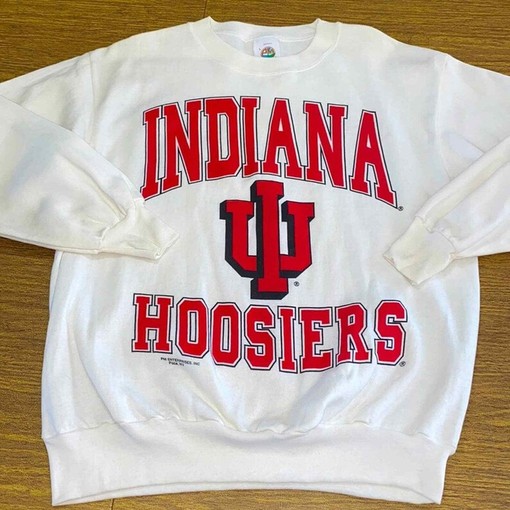 Vintage 90s University of Indiana Hoosiers Crewneck Sweatshirt for Football Lovers - Show Your State University Spirit