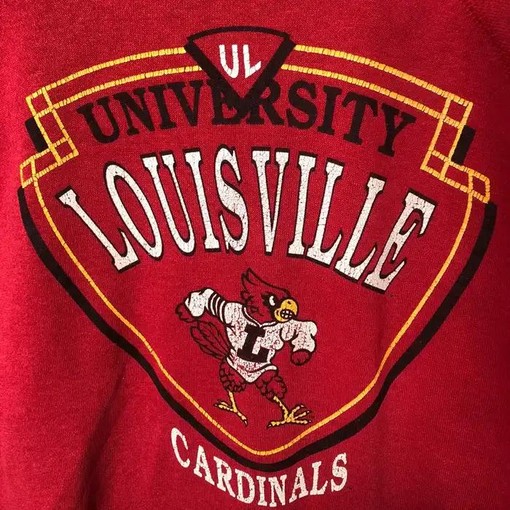 Vintage 90's University of Louisville Cardinals Sweatshirt - NCAA Shirts - Image 2