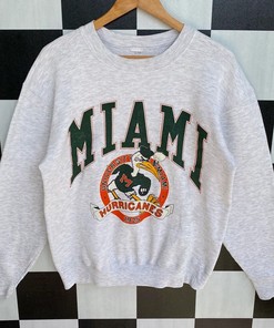 Vintage 90s University of Miami Hurricanes Sweatshirt - Gift for Her, Gift for Him - ncaa shirts women