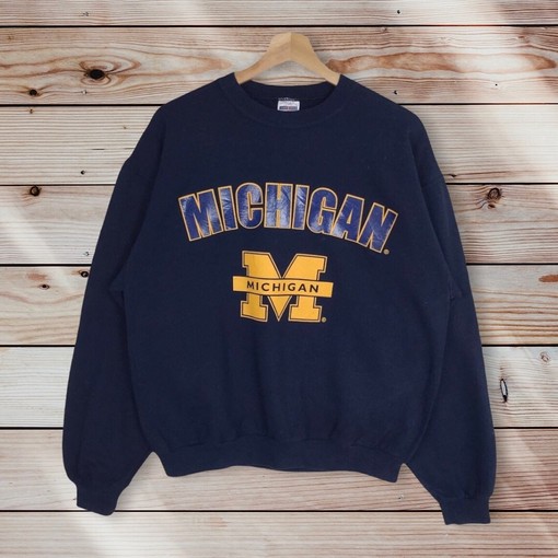 Vintage 90s University of Michigan State Crewneck Sweatshirt, Sweater, and Hoodie - NCAA Shirts for Men and Women