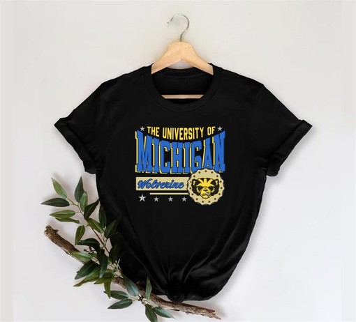 Vintage 90s University of Michigan Wolverine Sweatshirt Hoodie Shirt, Retro U of M Apparel Gift - Image 2