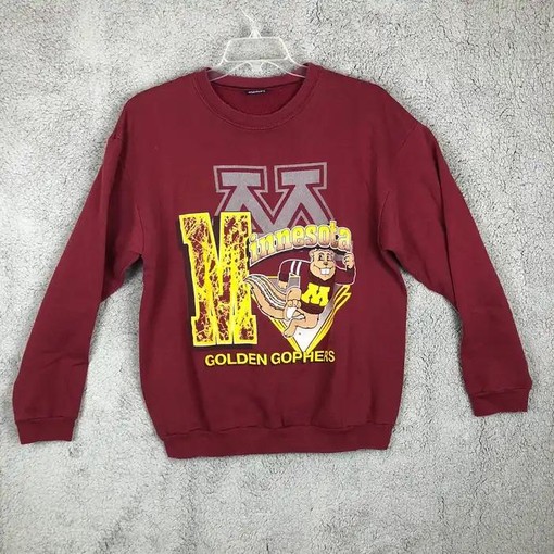 Vintage 90s University of Minnesota Gophers Sweatshirt XL Unisex for Football Fans
