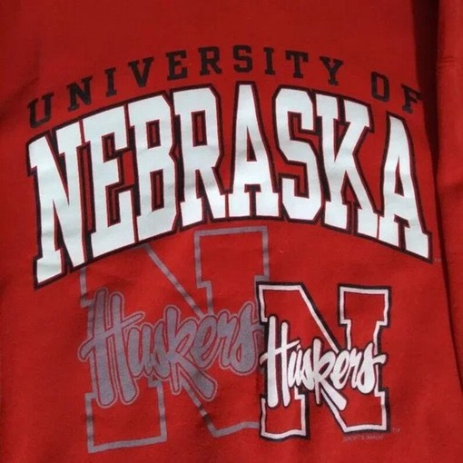 Vintage 90's University of Nebraska Cornhuskers Sweatshirt, NCAA Gist Apparel - Image 2