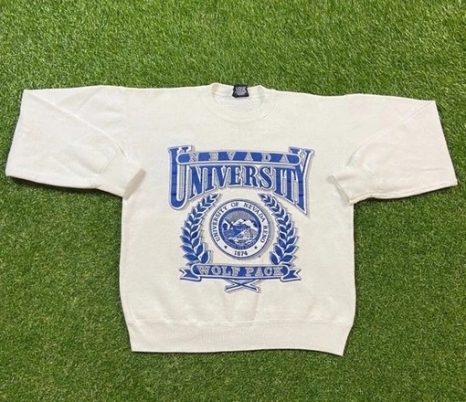 Vintage 90s University of Nevada NCAA Graphic Hoodie Sweatshirt - Retro Style