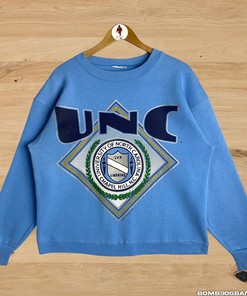 Vintage 90s University of North Carolina Crewneck Sweater, Pullover Sweatshirt for UNC Fans