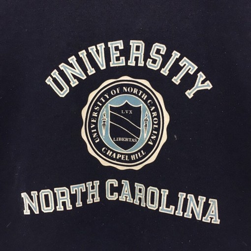 Vintage 90s University of North Carolina Crewneck Sweatshirt with Big Logo Spell Out, NCAA Apparel for Fans - Image 3