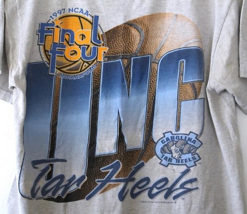 Vintage 90s University of North Carolina Tar Heels Final Four 1997 Shirt and Hoodie, NCAA Sweatshirt - Image 2