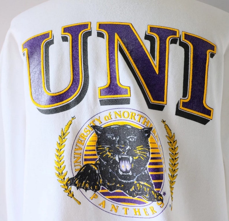 Vintage 90s University of Northern Panther UNI Sweatshirt, NCAA Shirts for Men, Gift For Her, Gift For Him - Image 2