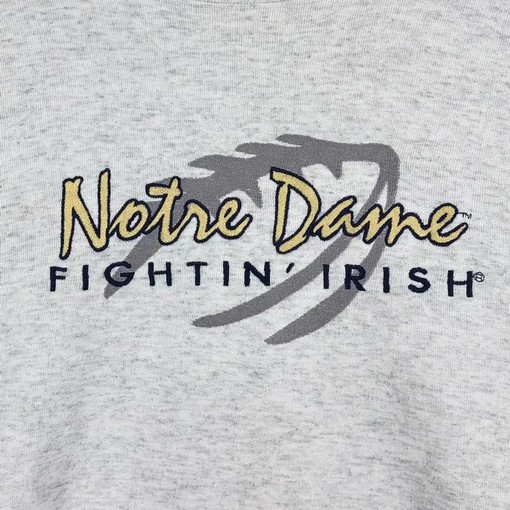 Vintage 90s University of Notre Dame Fighting Irish T-Shirt Sweatshirt Hoodie Gifts Lover - Image 2