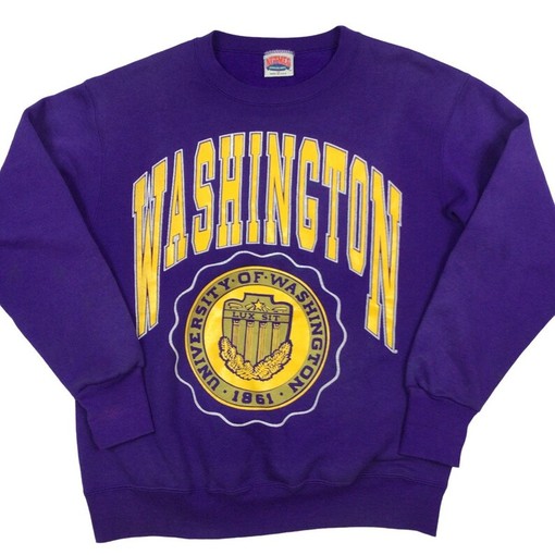 Vintage 90s University of Washington Huskies Crewneck Sweatshirt - Classic College Shirts - American University Shirt