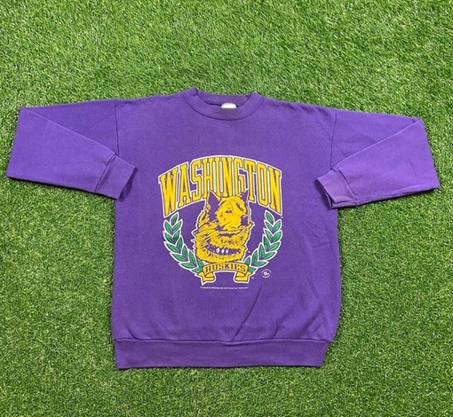 Vintage 90s University of Washington Huskies Crewneck Sweatshirt, Hoodie - For Fans Who Love Vintage