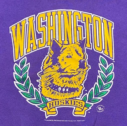 Vintage 90s University of Washington Huskies Crewneck Sweatshirt, Hoodie - For Fans Who Love Vintage - Image 2