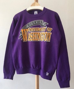 Vintage 90s University of Washington Huskies Crewneck Sweatshirt, T shirt, Hoodie - For Washington Huskies Fans