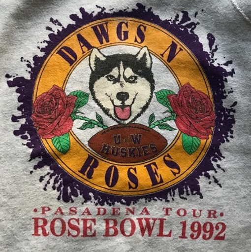Vintage 90s University of Washington Huskies Rose Bowl Crewneck Sweatshirt, Classic College Shirts for Men - Image 2