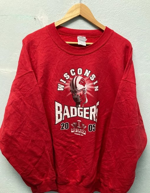 Vintage 90s University of Wisconsin Badgers Sweatshirt - NCAA Gear for Fans