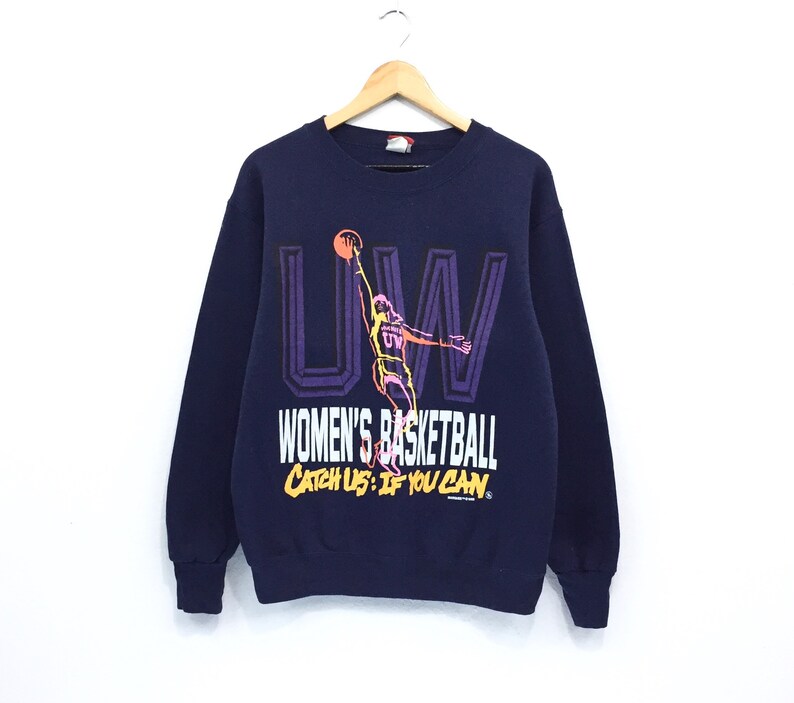 Vintage 90s Washington Huskies Sweatshirt, Women's Basketball Washington NBA 1993 Sweatshirt