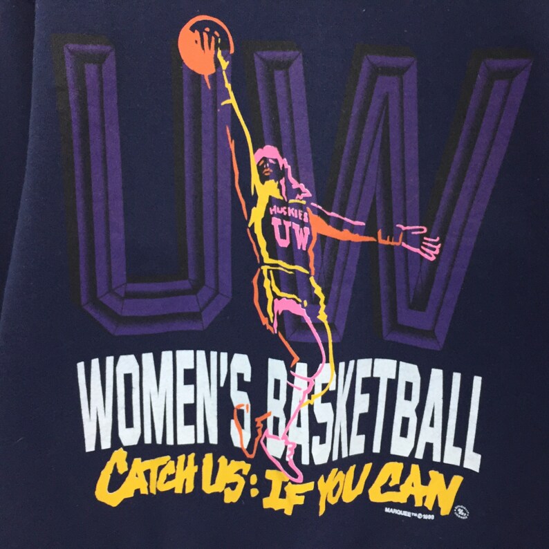 Vintage 90s Washington Huskies Sweatshirt, Women's Basketball Washington NBA 1993 Sweatshirt - Image 2