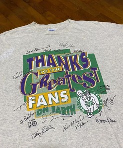 Vintage 94 Boston Celtics Thanks To The Greatest Fans On Earth Apparel for BNA Fans - Basketball Tee