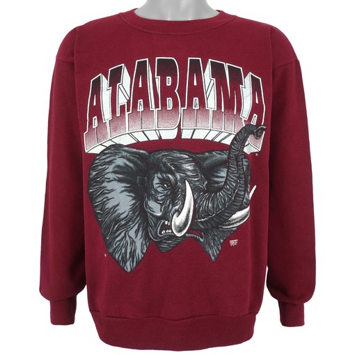 Vintage Alabama Crimson Tide Hoodie Sweatshirt, 1990s Style, Reprinted Full Size - Great Gift for NCAA Fans