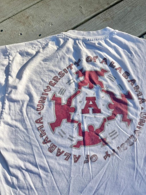 Vintage Alabama Crimson Tide Keith Haring Single Stitch T-Shirt Sweatshirt Hoodie - Retro NCAA Shirts - Image 2