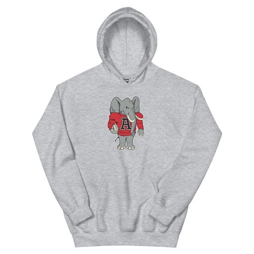 Vintage Alabama Football Hoodie Sweatshirt Sport Shirt - 1960s Big Al Football Art - Retro NCAA Shirts - Image 4