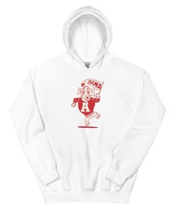 Vintage Alabama Hoodie Sweatshirt Sport Shirt - 1950s Elephants Art - Retro NCAA Shirts
