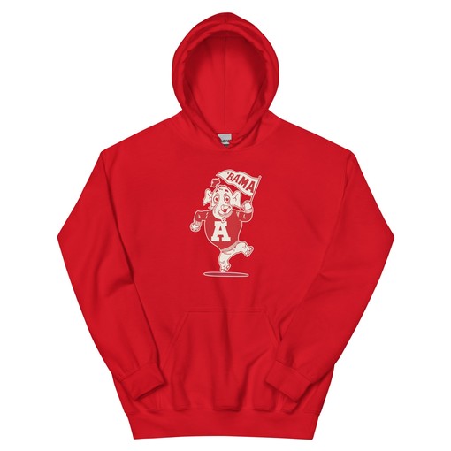 Vintage Alabama Hoodie Sweatshirt Sport Shirt - 1950s Elephants Art - Retro NCAA Shirts - Image 2