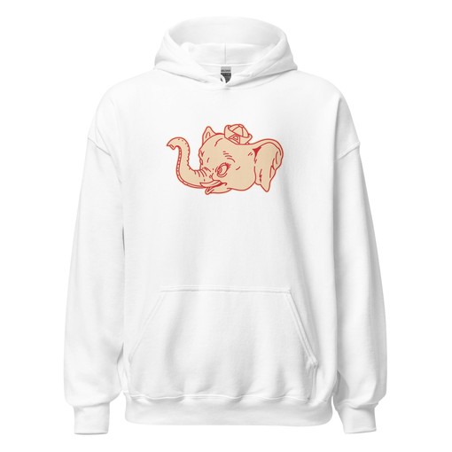 Vintage Alabama Sailor Hat Hoodie Sweatshirt Sport Shirt - 1940s Sailor Elephant Mascot Art - NCAA Shirts for Men - Image 2