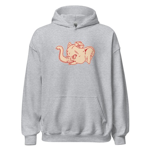 Vintage Alabama Sailor Hat Hoodie Sweatshirt Sport Shirt - 1940s Sailor Elephant Mascot Art - NCAA Shirts for Men - Image 4