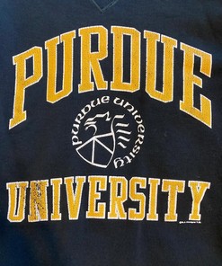 Vintage American University Sweatshirt with Russel 1990S Perdue Og Yellow Lettering, Perfect Gift for NCAA Fans