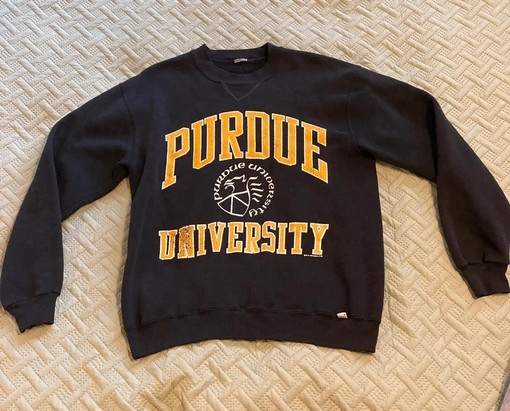 Vintage American University Sweatshirt with Russel 1990S Perdue Og Yellow Lettering, Perfect Gift for NCAA Fans - Image 2