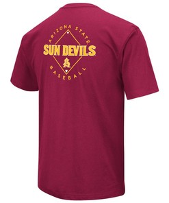 Vintage Arizona State Sun Devils Baseball On Deck 2 Hit NCAA T-Shirt