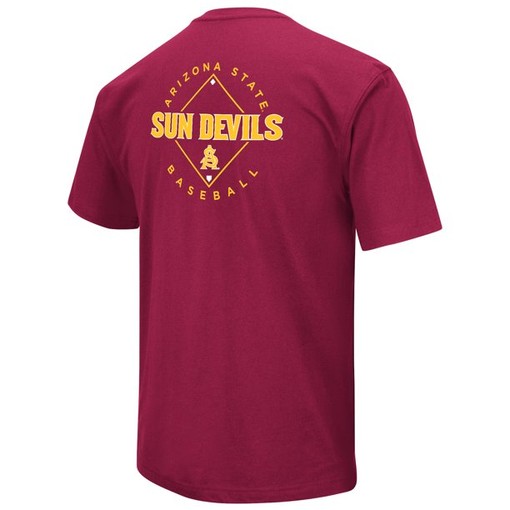 Vintage Arizona State Sun Devils Baseball On Deck 2 Hit NCAA T-Shirt