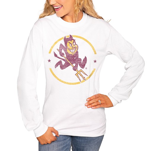Vintage Arizona State Sun Devils End Zone Long Sleeve NCAA T-Shirt