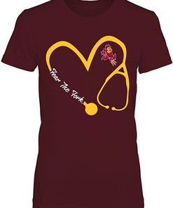 Vintage Arizona State Sun Devils T-Shirt - Heart 3/4 Nurse Sweatshirt NCAA T-Shirt