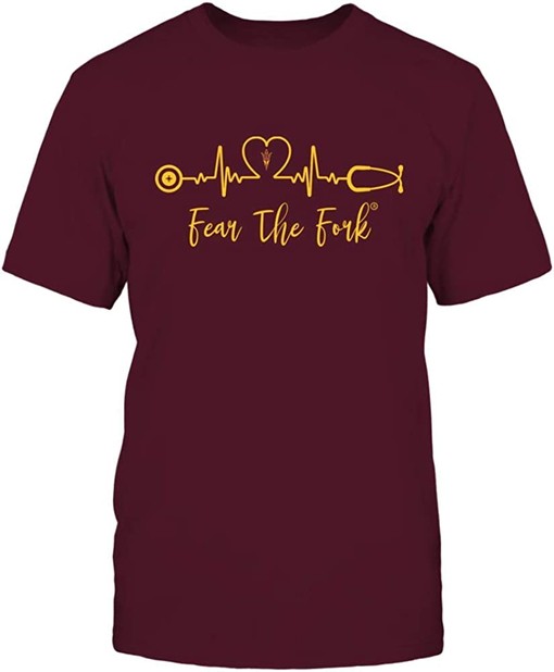 Vintage Arizona State Sun Devils T-Shirt - Heart Ecg Slogan Sweatshirt NCAA T-Shirt
