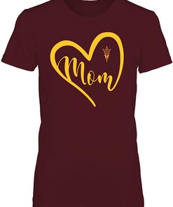 Vintage Arizona State Sun Devils T-Shirt Heart Mom Team - Show Your Passion for NCAA Sports