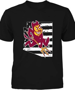 Vintage Arizona State Sun Devils T-Shirt - Logo State Nation Flag NCAA Tee
