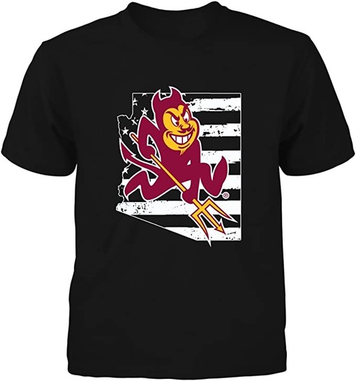 Vintage Arizona State Sun Devils T-Shirt - Logo State Nation Flag NCAA Tee