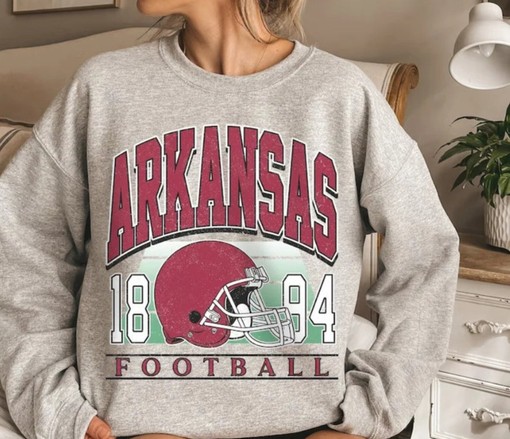 Vintage Arkansas Shirt Sweatshirt Hoodie Tee, College Football Fan Gear with Vintage NCAA Shirts