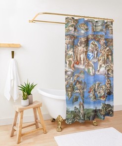 Vintage Art Nouveau Renaissance Shower Curtain | Eco-Friendly Curtain + Hooks | High-Quality Bathroom Decor