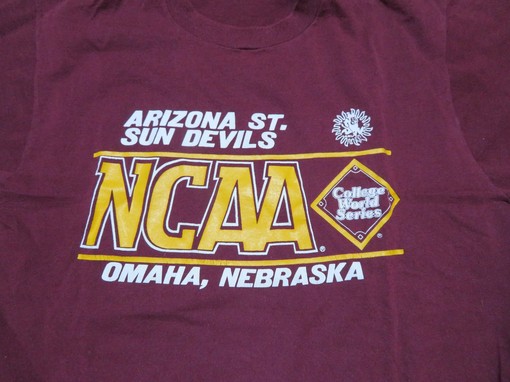 Vintage Asu Ncaa College World Series T-Shirt - Image 2