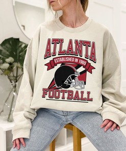 Vintage Atlanta Football Team Sweatshirt for NFL Fans with Retro Sport Shirts Unisex and NCAA Shirts