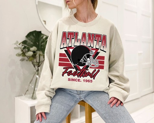 Vintage Atlanta Football Team Sweatshirt with American University Shirt and College Shirts