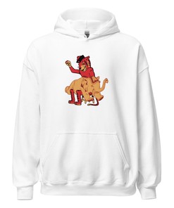 Vintage Auburn Rivalry Hooded Sweatshirt - 1950s Tigers Spanking Alabama Artwork - NCAA Shirts Women