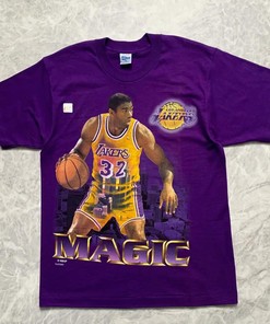 Vintage BNA Magic Johnson LA Lakers T-Shirt - Gift For NBA Fans