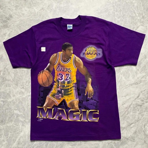 Vintage BNA Magic Johnson LA Lakers T-Shirt - Gift For NBA Fans
