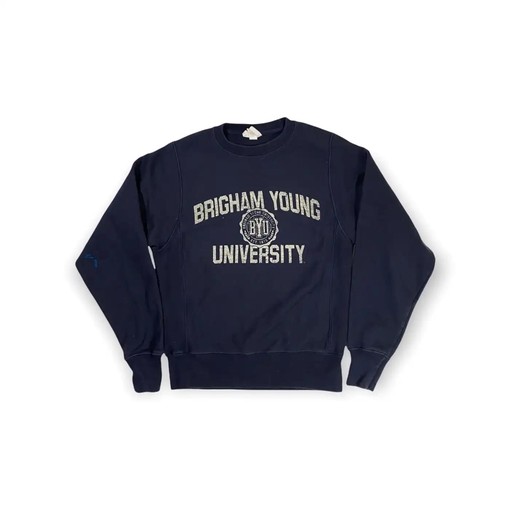 Vintage BYU Champion Reverse Weave T-Shirt Sweatshirt for Sports Fans