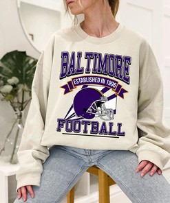Vintage Baltimore Football Shirt, Retro style NFL Sweatshirt for Fans
